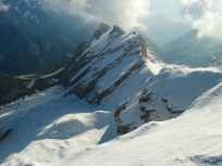 Panorama verso la Val d'Oten, ghiacciaio Inferiore e forcella del Ghiacciaio
